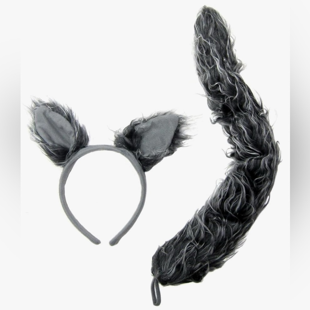 Jacobson Hat Wolf Ears and Tail Halloween Costume Set Accessories